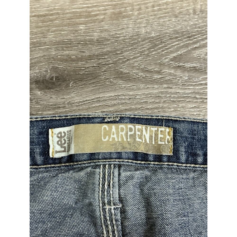 Vintage Lee Dungarees Dark Wash Baggy Carpenter Jeans Y2K Skater - Men’s 36x33 - Picture 6 of 10